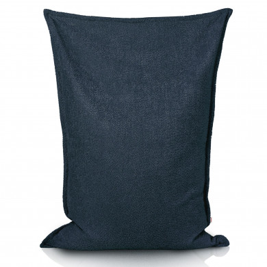 Navy blue boucle bean bag pillow children