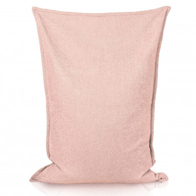 Powder pink boucle bean bag pillow children
