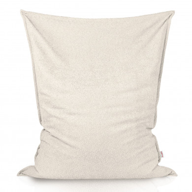 Ecru bouclé beanbag giant pillow