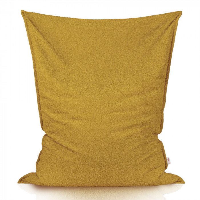 Mustard boucle bean bag pillow children