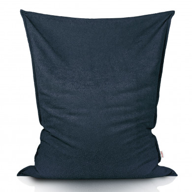 Navy blue bouclé beanbag giant pillow XXL