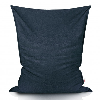 Navy blue bouclé beanbag giant pillow