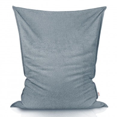 Blue bouclé beanbag giant pillow