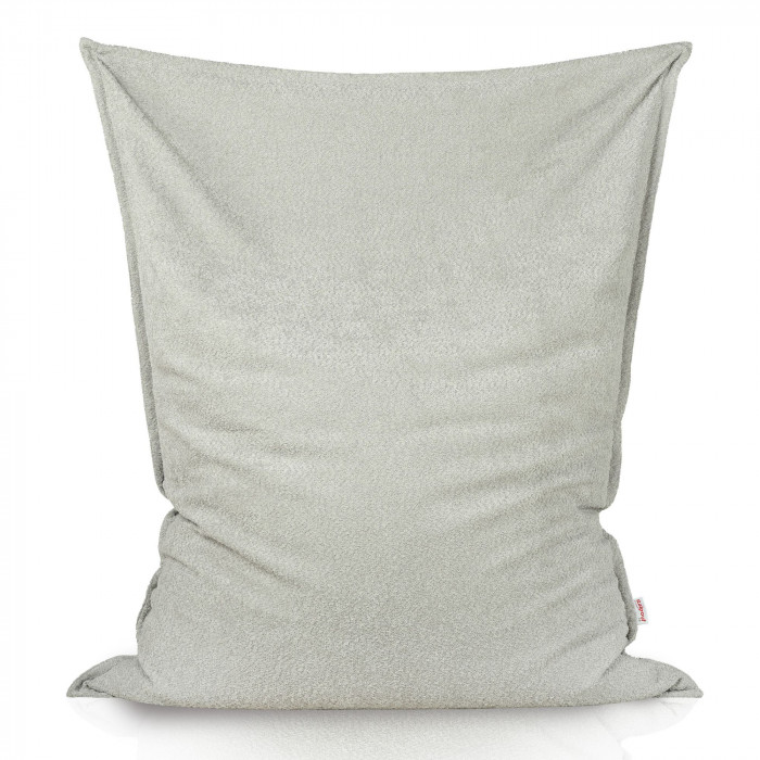 Light grey boucle bean bag pillow children