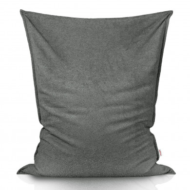 Grey bouclé beanbag giant pillow