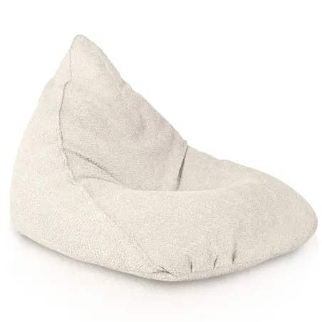 Bermuda XL boucle pouf with soft texture, perfect for stylish interiors