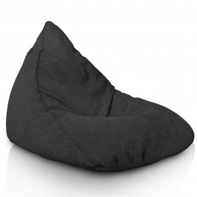 Black bean bag bermuda boucle