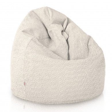 Ecru large beanbag boucle