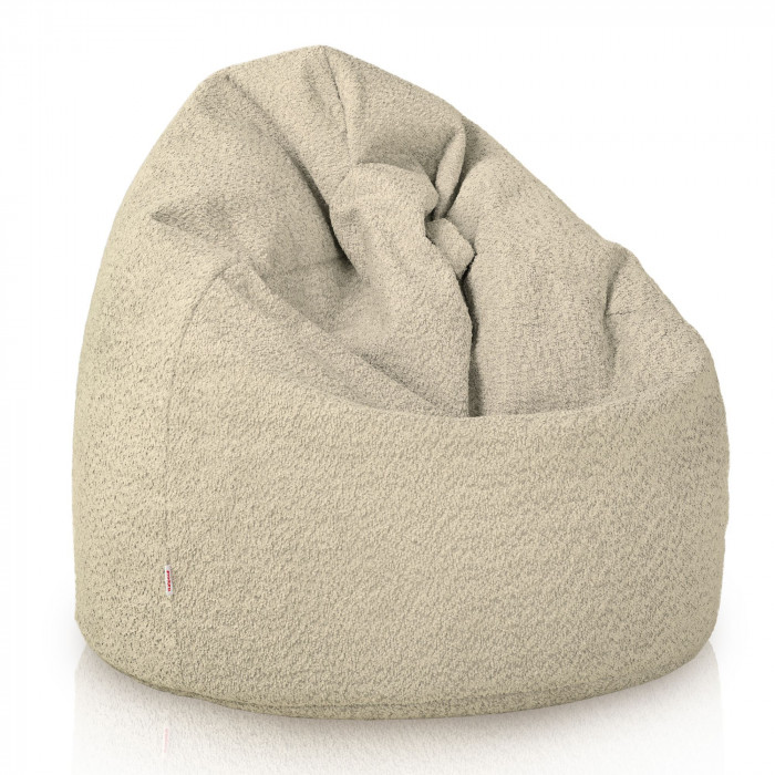 Light beige beanbag children boucle