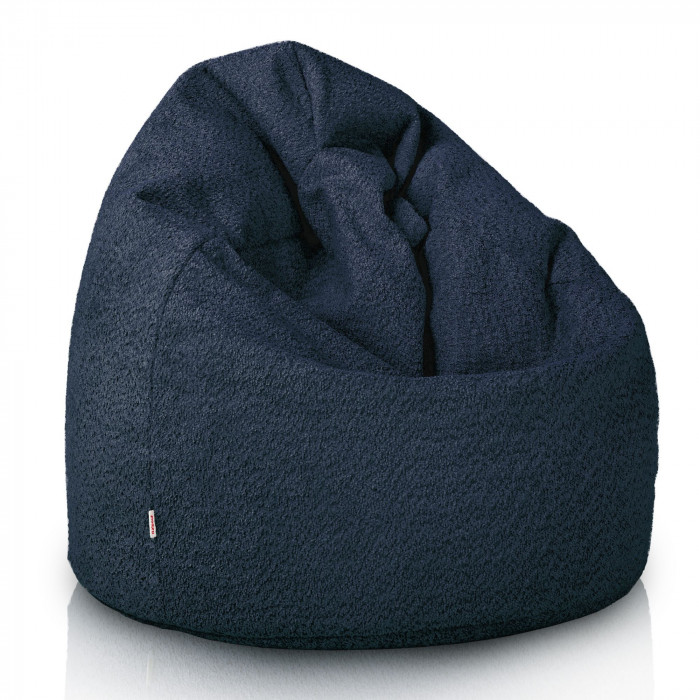 Navy blue beanbag children boucle