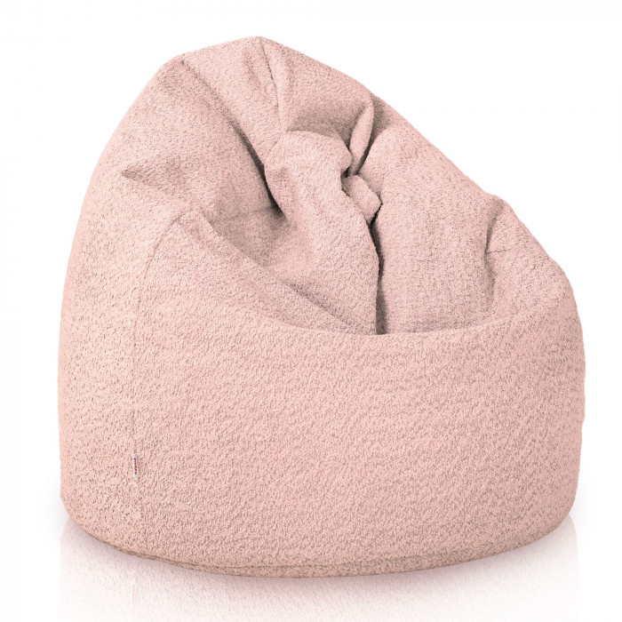 Powder pink beanbag children boucle