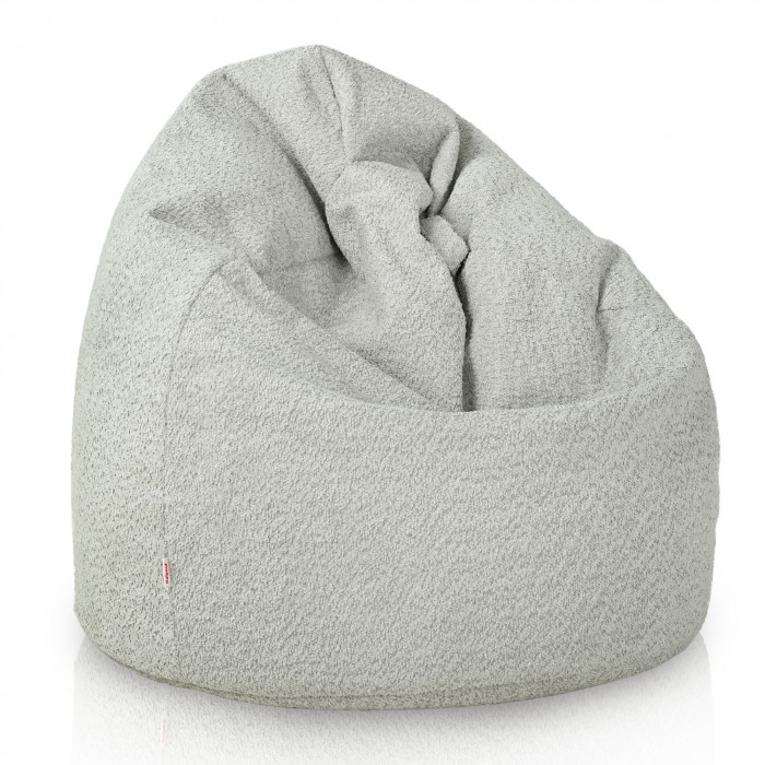 Light grey beanbag children boucle