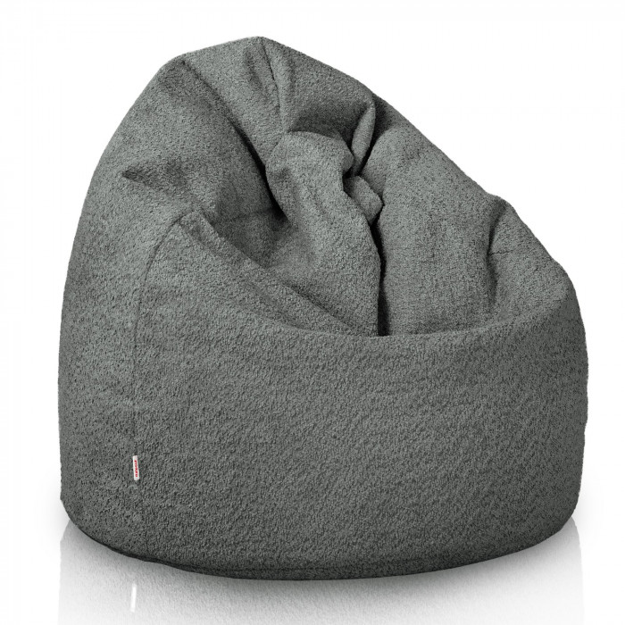 Grey beanbag children boucle