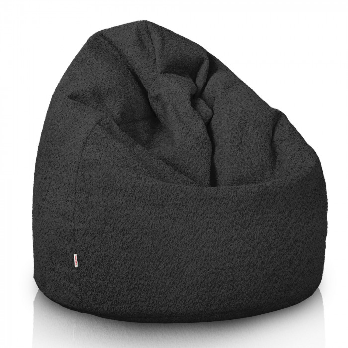 Black beanbag children boucle