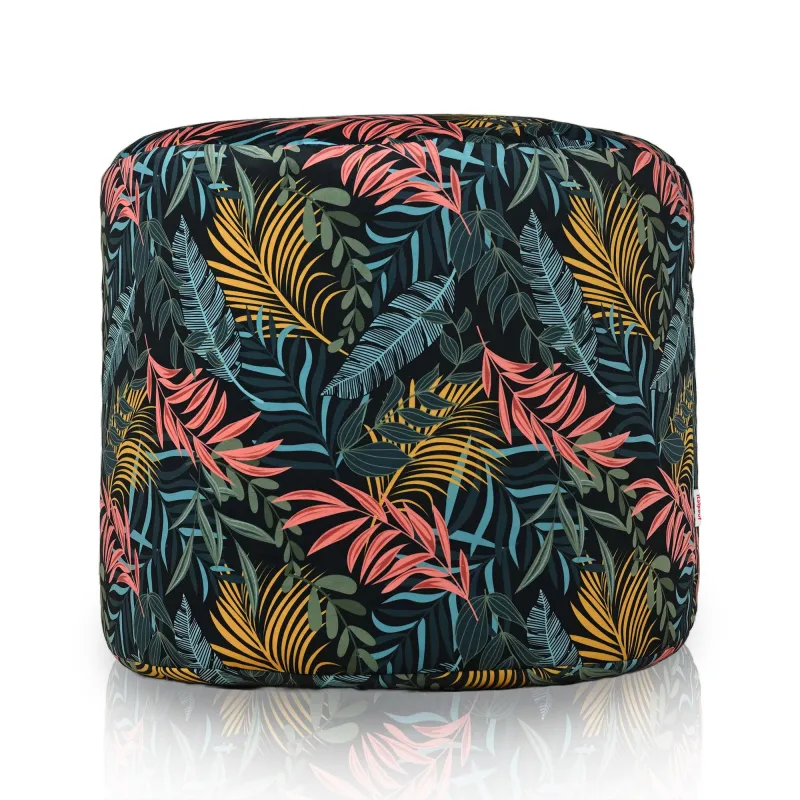 Round Cylinder Pouffe - Premium Printed Fabric – view 2