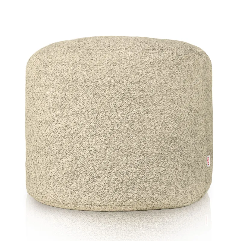 Stylish beige pouf roller, perfect for contemporary decor