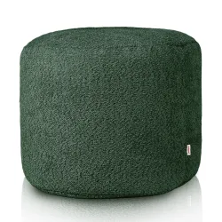Round Cylinder Pouffe - Teddy Boucle