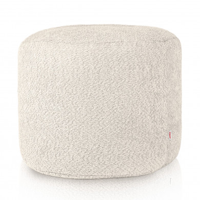 Ecru pouf roller cilindro boucle