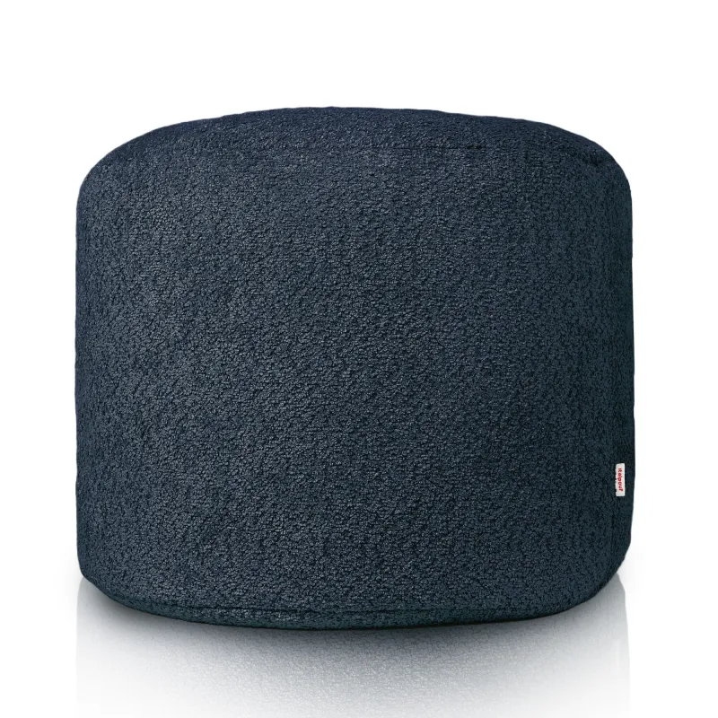 Round Cylinder Pouffe - Teddy Boucle – view 2