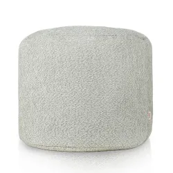 Round Cylinder Pouffe - Teddy Boucle – view 2