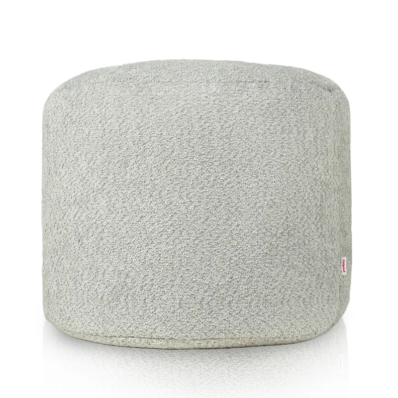 Round Cylinder Pouffe - Teddy Boucle – view 2