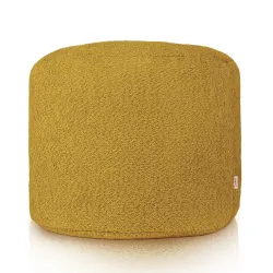 Round Cylinder Pouffe - Teddy Boucle – view 2