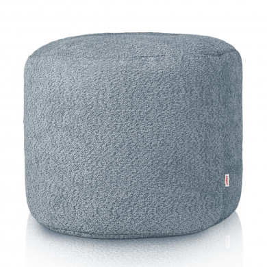 Blue pouf roller cilindro boucle