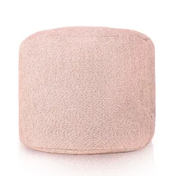 Round Cylinder Pouffe - Teddy Boucle – view 2