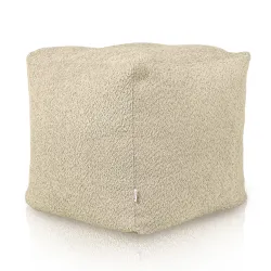 Square Cube Ottoman - Teddy Boucle