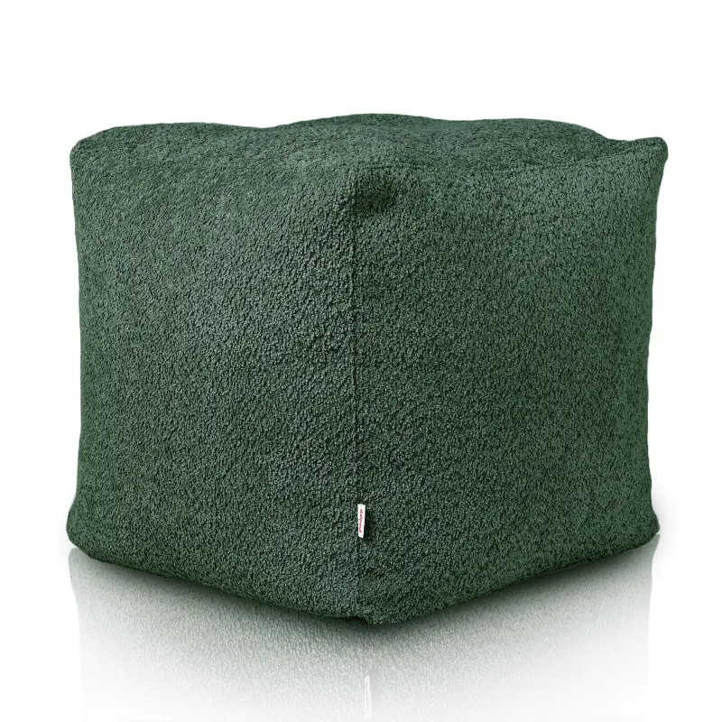 Square Cube Ottoman - Teddy Boucle