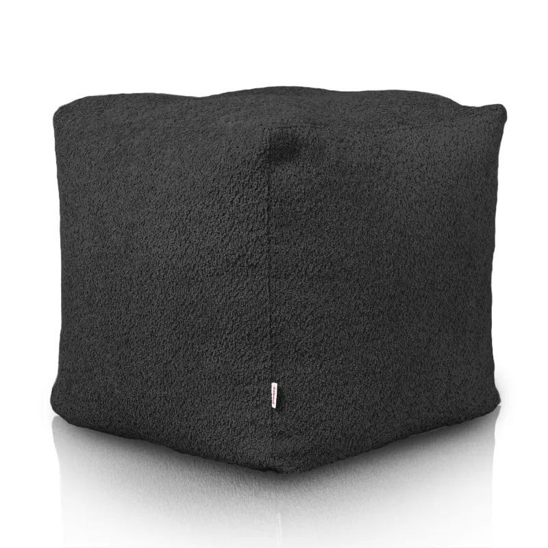 Square Cube Ottoman - Teddy Boucle