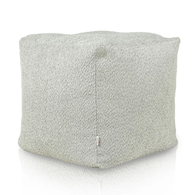 Square Cube Ottoman - Teddy Boucle