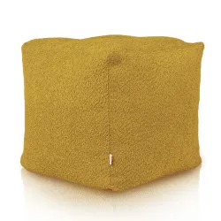 Square Cube Ottoman - Teddy Boucle