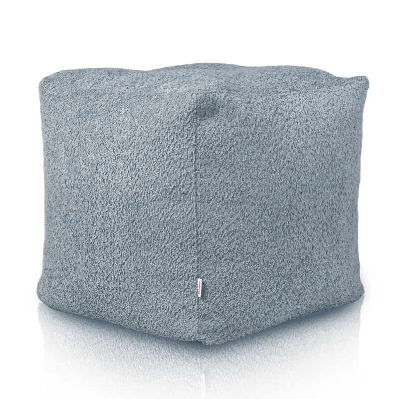 Square Cube Ottoman - Teddy Boucle