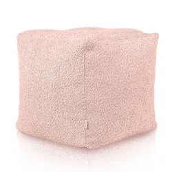 Square Cube Ottoman - Teddy Boucle