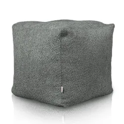 Square Cube Ottoman - Teddy Boucle