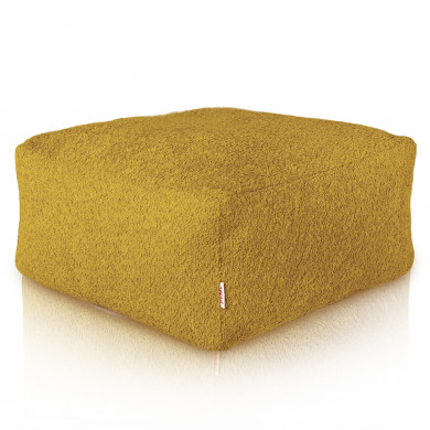 Mustard square footrest boucle