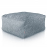 Blue square footrest boucle