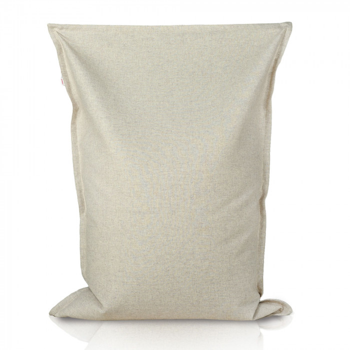Beige wool bean bag giant pillow
