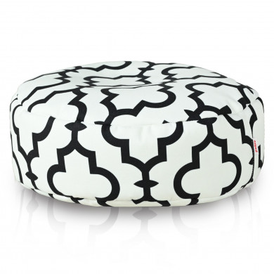 White marocco footstool