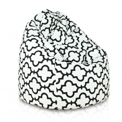White marocco bean bag