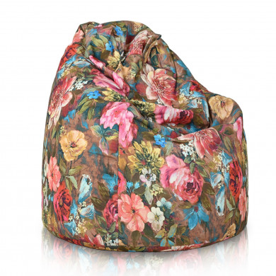 Colorful flowers bean bag