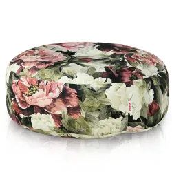 Round Footstool Pouffe - Premium Printed Fabric – view 6