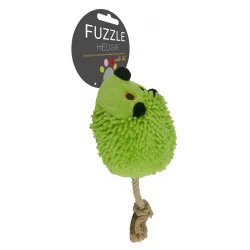 Plush hedgehog with tail dog toy