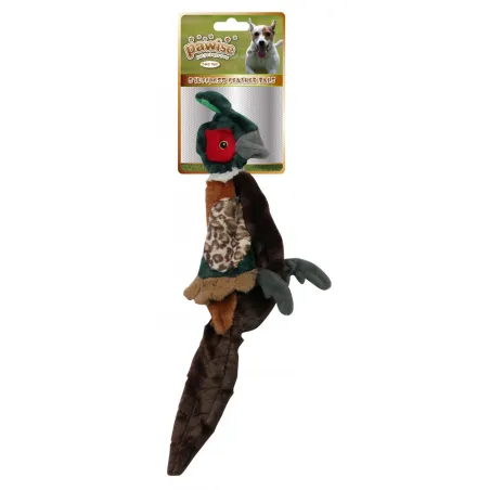 Plush pheasant dog toy, soft fabric, pet accessories