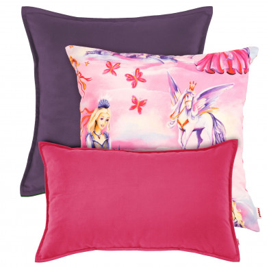 Pink and Purple Princess Pillow Set for Girls