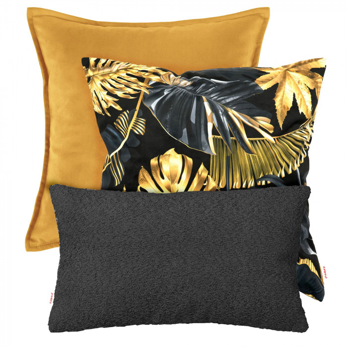 Gold leaf cushion set
