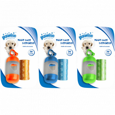 Feces bag dispenser 2 x 20 bags.