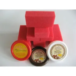 WSM Skin Sponge in stylish design, perfect for leather care