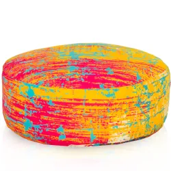 Round Footstool Pouffe - Outdoor Pro Waterproof